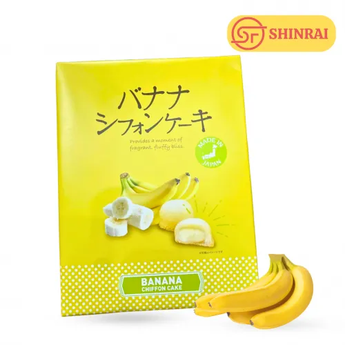 BÁNH CHIFFON VỊ CHUỐI – Hộp 12 chiếc | Quà tặng Nhật Bản cao cấp